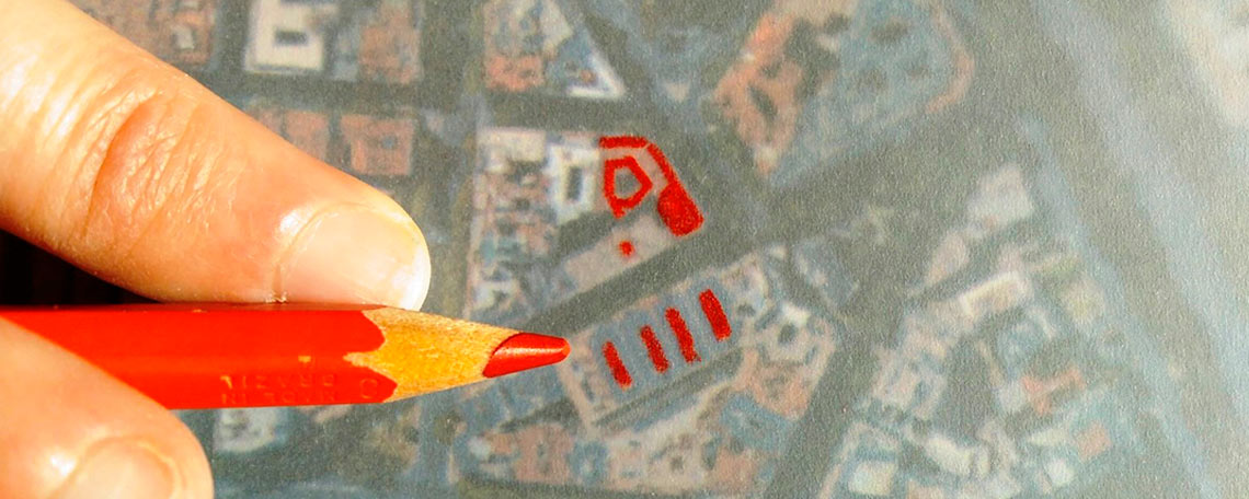 Desde el cielo. Abstraer la ciudad. Taller para hacer en casa. Palacio Quintanar