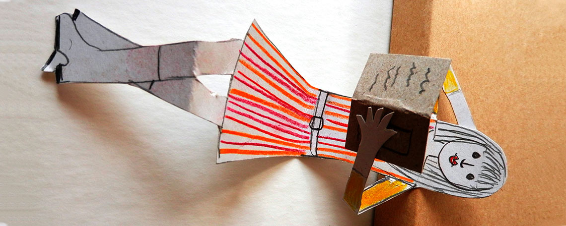 Plegados. Crear personajes de cartón. Taller para hacer en casa - Palacio Quintanar